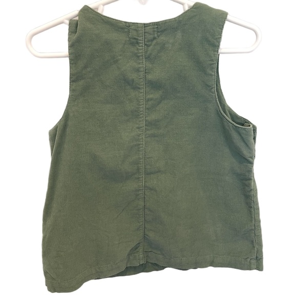 Angel Dear Baby Green Corduroy Pinafore Dress Floral Peter Pan Onesie Bloomer - Picture 14 of 15